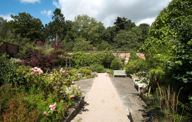 Formal walled garden at Elvaston Country Park, Derbyshire, UK