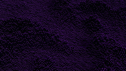 Technology geometry black background. 3d illustration, 3d rendering.