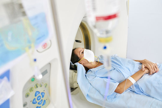 Patient in an MRI scanner