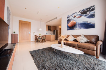 Modern bright flat interior design