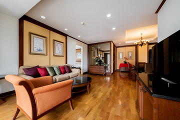 Interior, beautiful apartment, luxurious living room