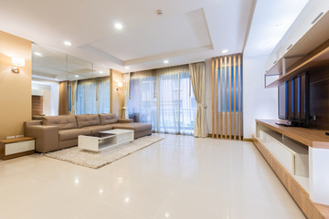 Interior, beautiful apartment, luxurious living room