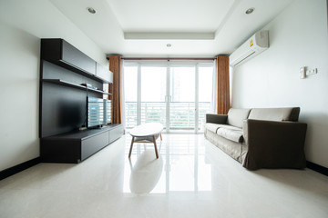 modern living room in bright colors