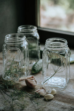 Preparation of canned cucumbers