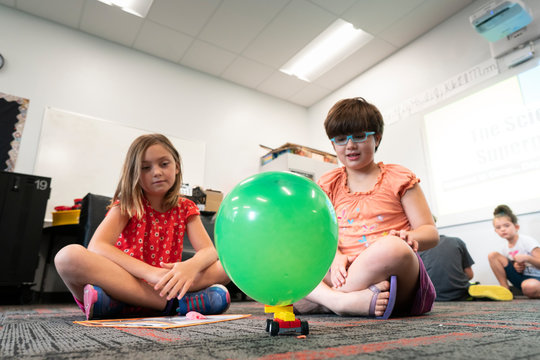 Students in classroom at STEAM summer camp