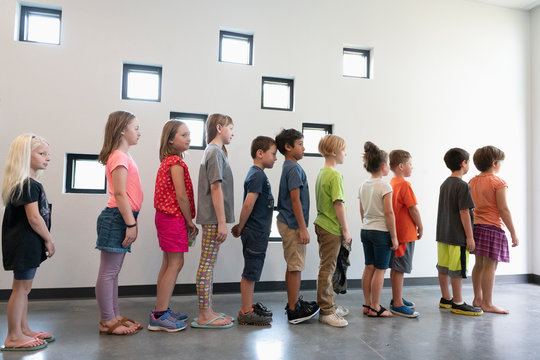 Students in school hallway during STEAM summer camp