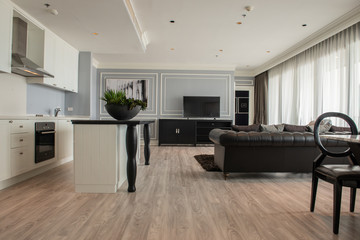  Interior, beautiful apartment, luxurious living room
