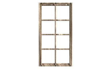 3d Illustration of  window frame isolated on white