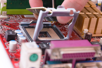 installation central processing unit in the CPU socket