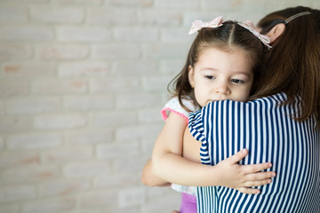 Adorable Girl Leaning On