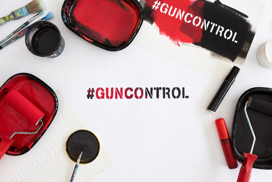 Protest sign for gun control demonstration