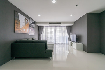 modern living room in bright colors