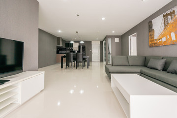 Modern living room in bright colors