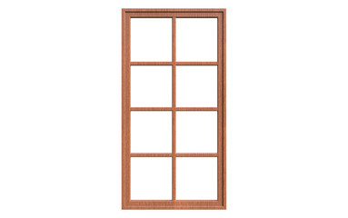 3d Illustration of  window frame isolated on white