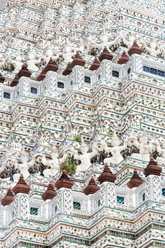 Design of Buddhist temple wall