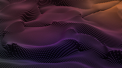 Naklejka premium Technology geometry black background. 3d illustration, 3d rendering.