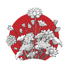 Lotus Flower Illustration vector