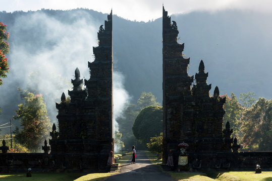 Traditional balinese gate in Bedugul