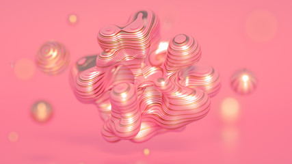 Beautiful minimalism abstraction background. 3d illustration, 3d rendering.