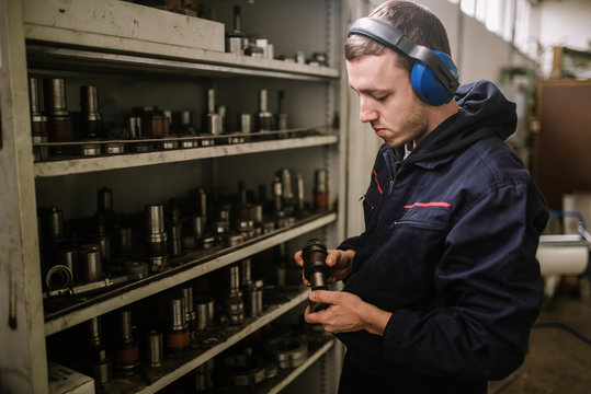 Portrait of a worker in a factory