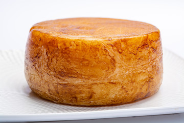 Hard Italian pecorino sheep cheese in one piece