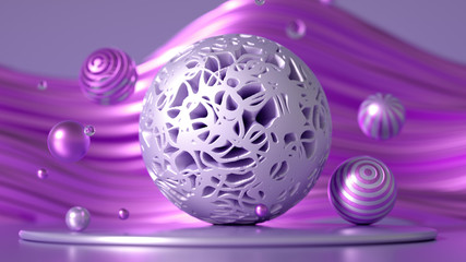 Beautiful minimalism abstraction background. 3d illustration, 3d rendering.