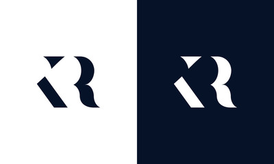 Abstract letter KR logo. This logo icon incorporate with abstract shape in the creative way.