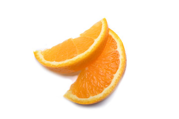 Fresh orange isolated on white background