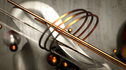 Beautiful minimalism abstraction background. 3d illustration, 3d rendering.