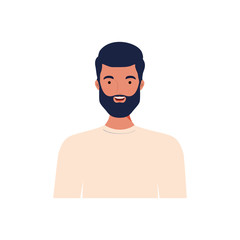 young man on white background