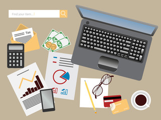 Tax payment day. Government, digital State taxes