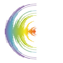 Obraz premium Aart Sound wave background. Rainbow Music logo