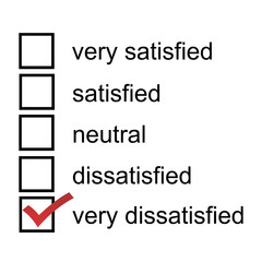Feedback form very dissatisfied 5 point likert scale satisfaction survey