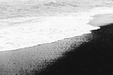 storm on the seashore , the wave washes the stones
