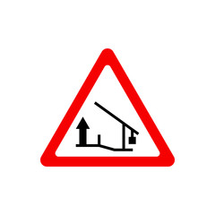 Traffic signs, checkpoint. Vector icon