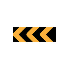 Traffic signs, chevron board. Vector icon