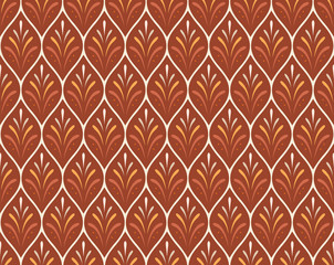 Elegant art nouveau seamless pattern. Abstract minimalist background. Geometric art deco texture.