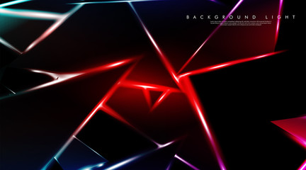 Modern technology design with a backdrop of luminous triangles. Vector illustration that is suitable for your design background