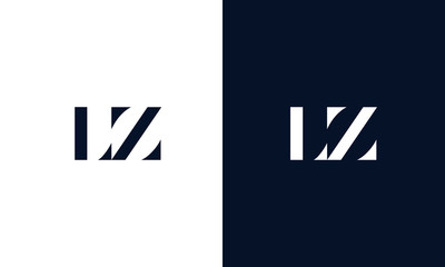 Abstract letter LZ logo. This logo icon incorporate with abstract shape in the creative way. - obrazy, fototapety, plakaty