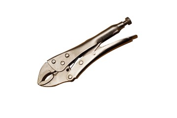 New locking pliers on a white background