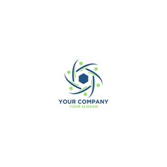 Alliance Hexagon Logo Design Vector