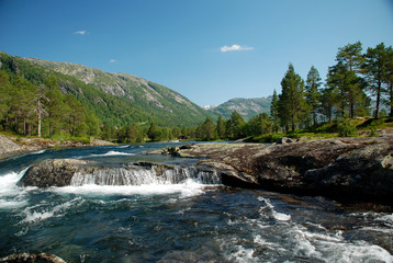 Fototapeta na wymiar Norwegian landscape near the fjords