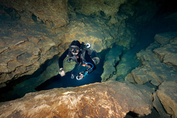 Cave Diving at Madison Blue Spring State Park, Madison County, Florida