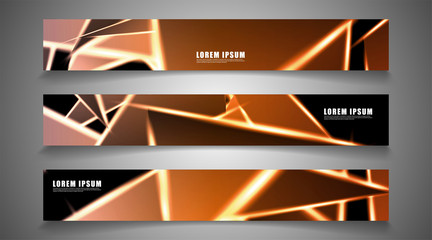 Fototapeta premium Minimal banner design. Triangular shape vector design background. print templates for ad background