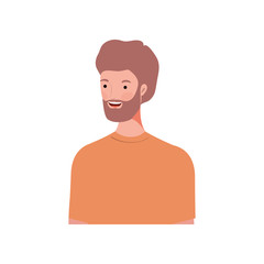 young man on white background