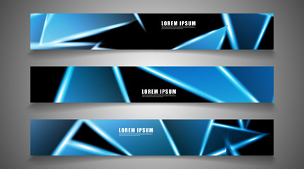 Fototapeta premium Minimal banner design. Triangular shape vector design background. print templates for ad background