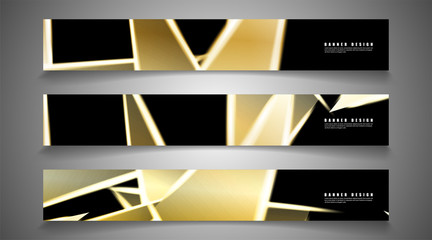 Fototapeta premium Minimal banner design. Triangular shape vector design background. print templates for ad background