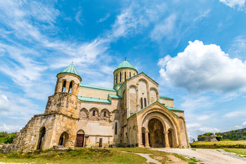 Fototapeta na wymiar Bagrati Cathedral in Kutaisi on a sunny day, Imereti region, Georgia