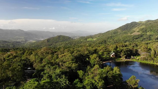 Tourism destination in Nicaragua matagalpa department aerial above drone view
