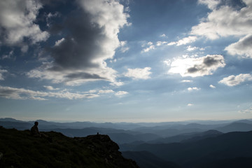 Sunset on the mountains
